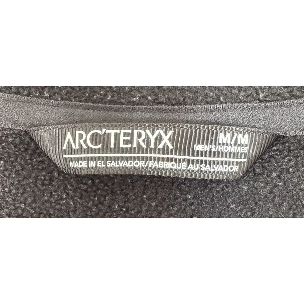 Arc'teryx Kyanite AR Men's Medium Fleece Full Zip Sweater Jacket Black Pockets